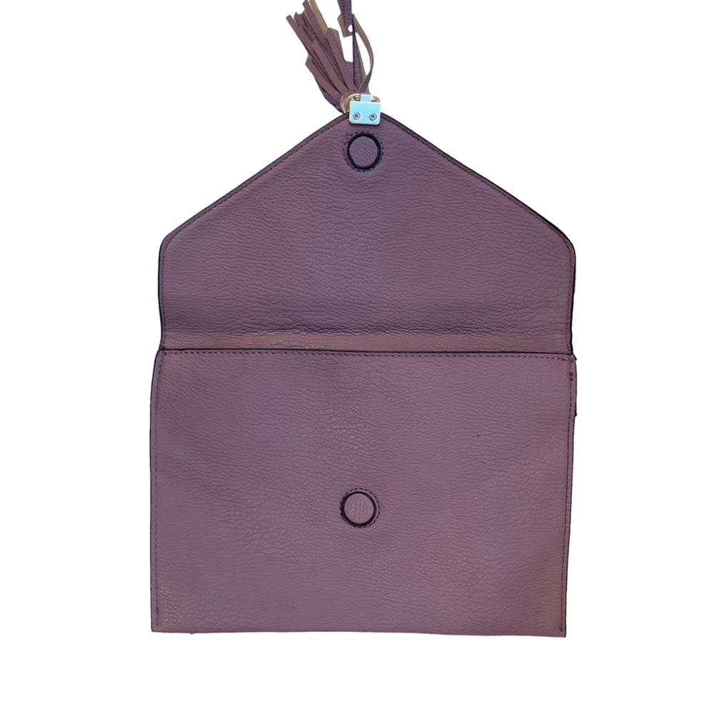 Big Buddha Lavender Brown Envelope Clutch with Tassel - Picture 3 of 5